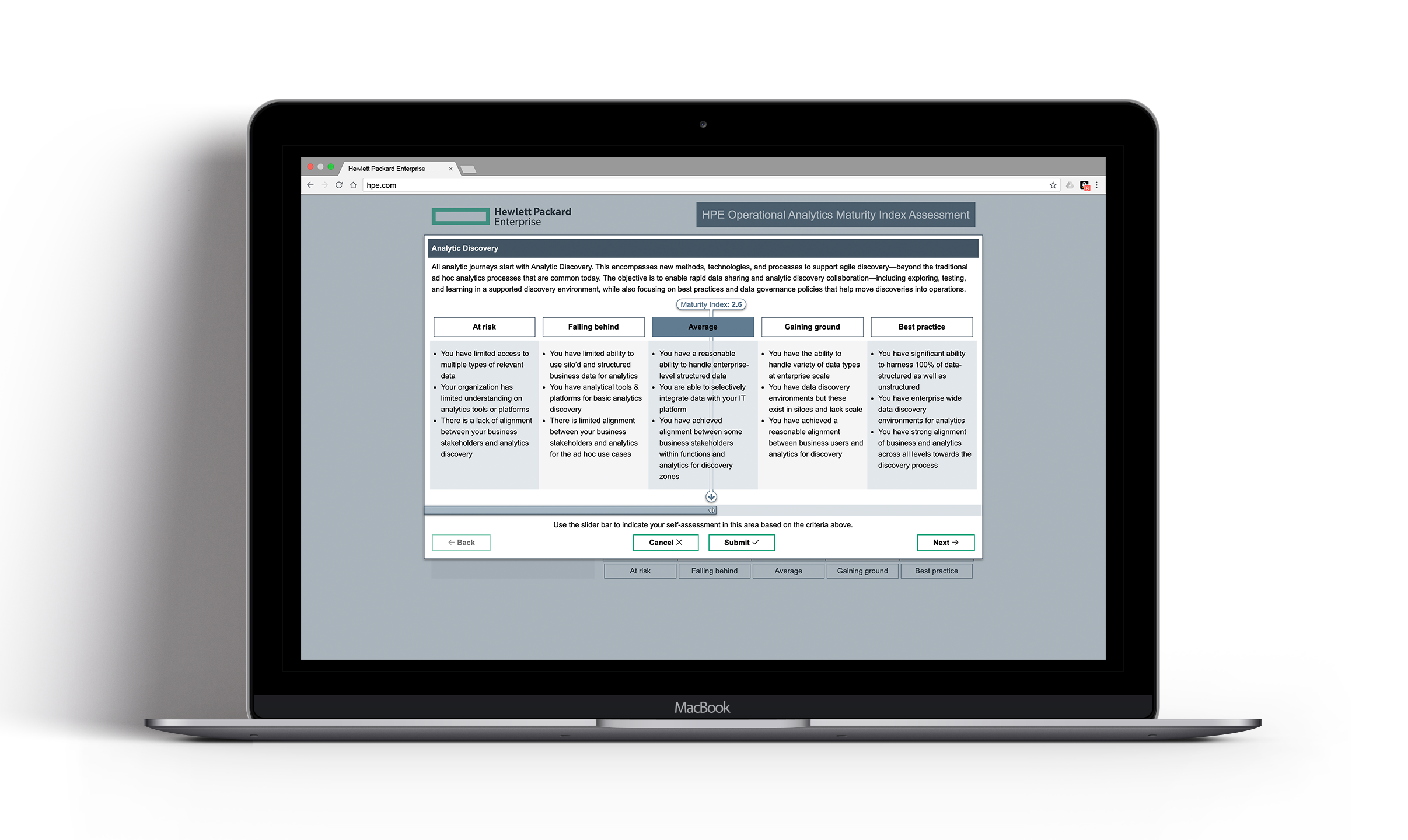 Screen capture of HPE OAMIA selection screen notes - explanation of parameters