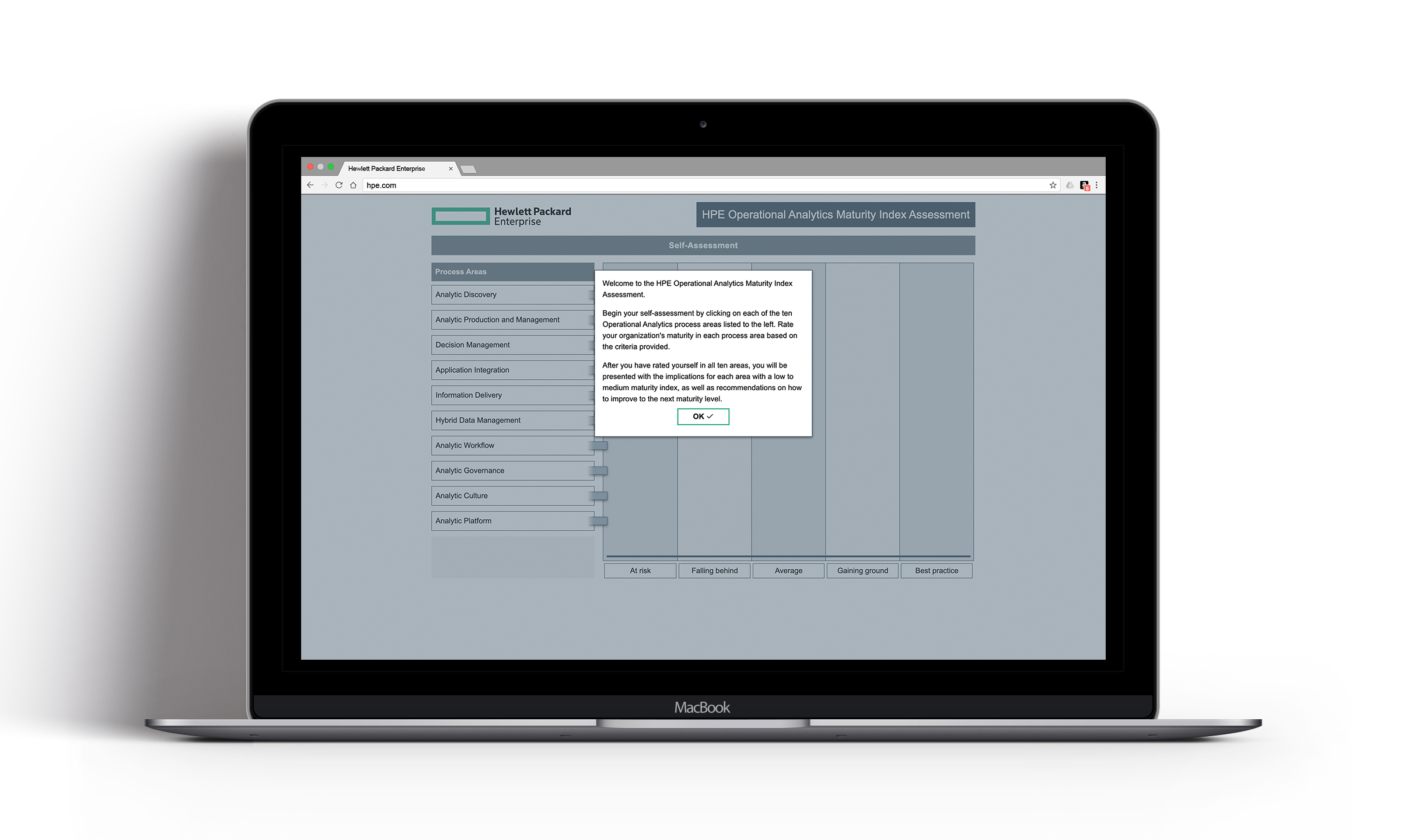 Screen capture of HPE OAMIA welcome screen